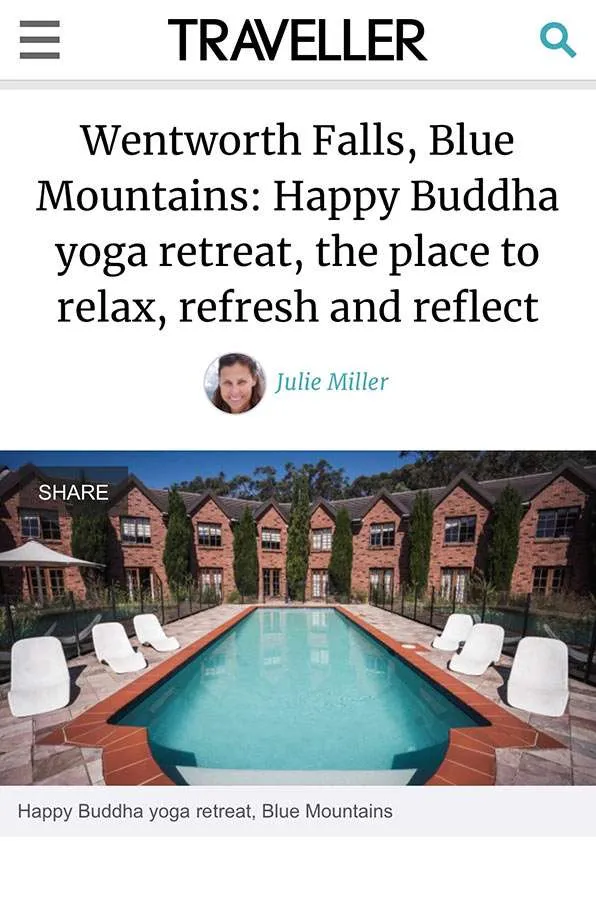 Happy Buddha Retreats featured in Traveller Happy Buddha Retreats featured in Traveller