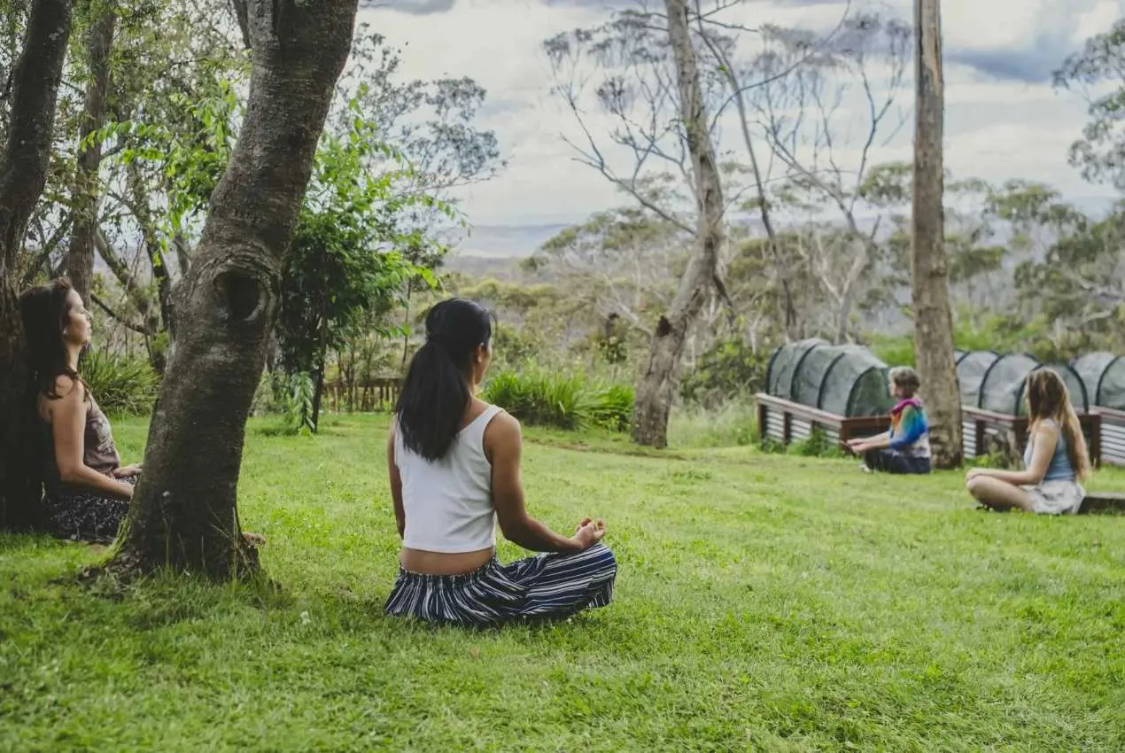 Sitting silently at Happy Buddha Retreats